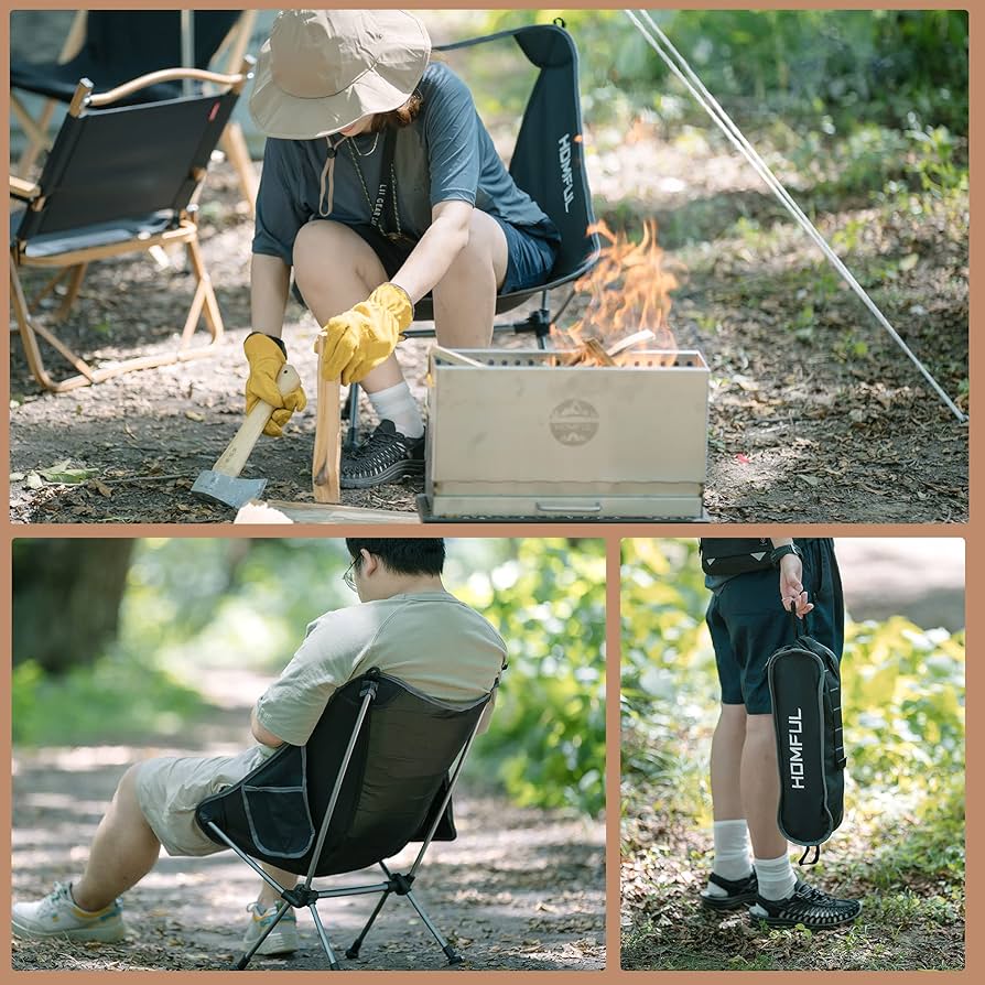 完売品　HOMFUL アウトドアチェア　2脚 Amazon.co.jp: HOMFUL皓風アウトドアチェア コンパクト